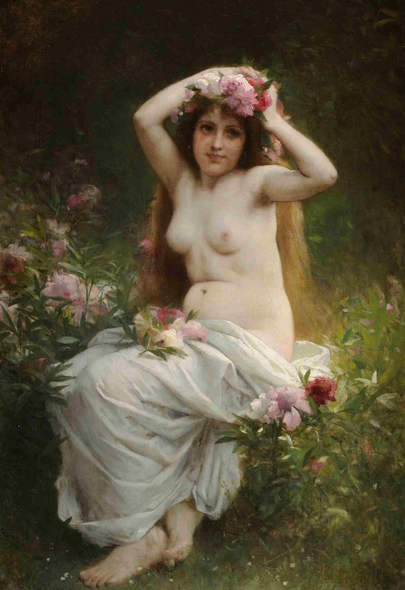 Giovane donna con fiori